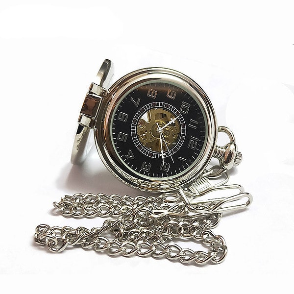 Pocket Watch With A Train On It