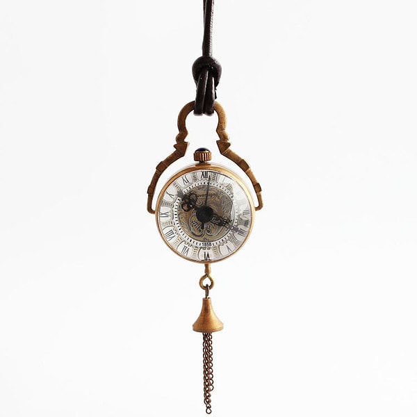 Antique Watch Pendant Necklace